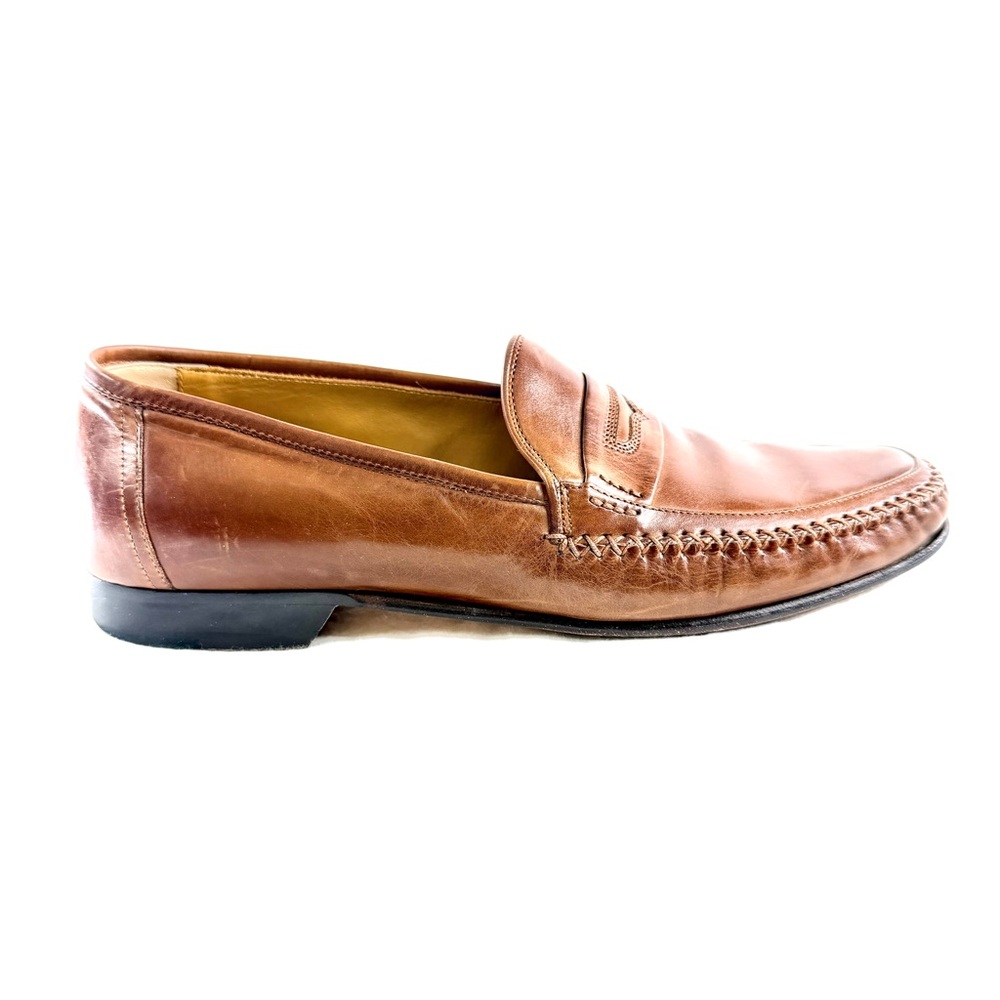 Johnston Murphy Hudspeth Men Size 9 Brown Leather Penney Loafer Shoe 5910152
